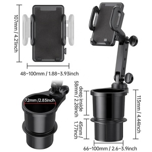 2 1 Plastic Car Phone <strong>Stand</strong> Cup Holder 360 Adjustable Angle for AC SCHNITZER X6 E71 <strong>SUV</strong> (08-14) Box Packaging 6-Month Warranty - Product Image 2