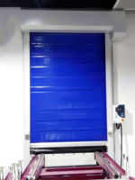 Porte rapide enroulable électrique en PVC pour chambre froide avec télécommande, isolation thermique, vente en gros