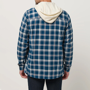 Tùy Chỉnh Người Đàn Ông Của Sọc Bông Áo Khoác Dệt Cotton Thoáng Khí Sinh Thái Thân Thiện Với Môi Dày Lót Dài Tay Áo Trùm Đầu Mùa Đông Giản Dị - Product Image 3