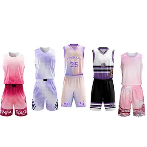 Hot Sales Design Mans Basketball Jerseys Suit Factory Custom Logo Wholesale Color Blue Sports Basketball Uniform Set For Mens