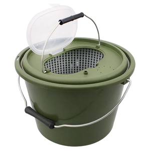 Cubo portátil OEM <span class=keywords><strong>de</strong></span> doble capa <span class=keywords><strong>de</strong></span> malla transpirable para peces vivos con material PP para uso en arroyos y ríos - Product Image 1