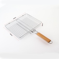 Ensemble de paniers de cuisson pour barbecue, en acier inoxydable, pliable, portable, pour le camping en plein air, pour poisson, crevettes, légumes