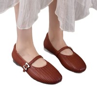 Chaussures d'été, de printemps et d'automne pour femmes, douces, solides, antidérapantes, chaussures de marche, pantoufles, pantoufles en cuir souple pour femmes