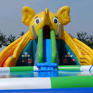 Glissière d'eau <span class=keywords><strong>gonflable</strong></span> de château de trampoline d'air de PVC commercial avec la piscine - Product Image 6