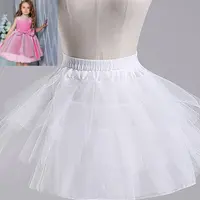Для девочек белого цвета с юбкой-пачкой, короткая юбка, юбка-американка для детей с эластичной резинкой на без стального кольца, короткая юбка, платье, детская одежда для девочек Нижняя юбка для От 2 до 14 лет