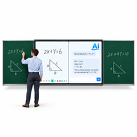 Tableau interactif intelligent 86 pouces à double système Android Windows 4K pour conférence avec fonction tableau noir