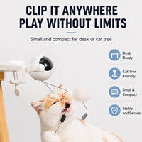 Balle Yo-Yo Intelligente Automatique Irrégulière Multifonctionnelle, Jouet Interactif Électrique pour Chats, Jouet de Pêche pour Animaux de Compagnie