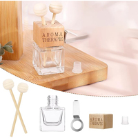 Diffuseur de parfum en verre simple et mignon de 8 ml, petit diffuseur de parfum élégant pour voiture, flacon vide avec clip de ventilation