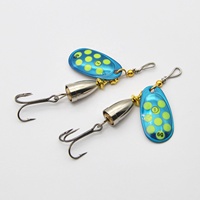 Cuillère Spinner 6 couleurs 5.3g 6.2g 8.2g cuillère de pêche en métal Spinnerbait Colorado lames truite leurre Spinner