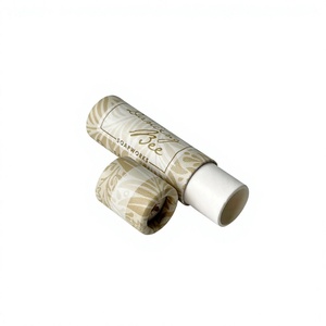 Emballage en tube de papier kraft avec impression personnalisée pour baume à lèvres, déodorant, rouge à lèvres avec logo personnalisé - Product Image 1