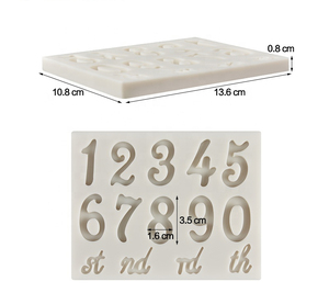 Molde de Silicona con Forma de Números y Letras para Decoración de Pasteles, Repostería y Chocolate - Product Image 3