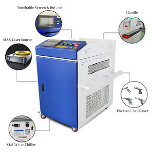 <span class=keywords><strong>Machine</strong></span> de soudage <span class=keywords><strong>laser</strong></span> portative pour le soudage des métaux <span class=keywords><strong>machine</strong></span> de soudage <span class=keywords><strong>laser</strong></span> à fibre de coupe d'élimination de la rouille raycus trois en un - Product Image 4