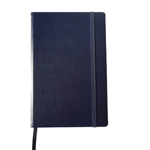 <strong>Personalised</strong> Notebook Navy Blue A5 Journal/<strong>Sketchbook</strong> (Dot Grid/Lined/Plain Paper) 100 Sheets Thermal Bound Hardcover PU Fabric - Product Image 1