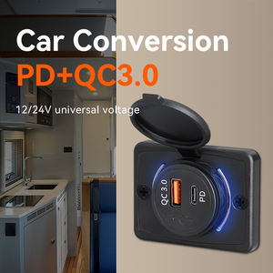 OEM Custom ized QC3.0 Schnell ladung USB-Buchse Bus Auto ladegerät mit 12V 24V Panel Mount USB Port 3.0 Ladestecker - Product Image 3
