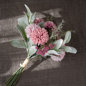 Bouquet de fleurs artificielles CallaFloral, feuilles roses et vertes, décoration de mariage et de maison CF01063 - Product Image 3