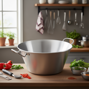 Calderone Conico con Manici in Acciaio Inossidabile di Grande Capacità per Cucinare e Mescolare - Product Image 3