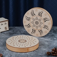 Stream Tambourine Natural Rain Sound Simulator Hand Percussion Musical Instrument Durable Wood Therapy Meditation