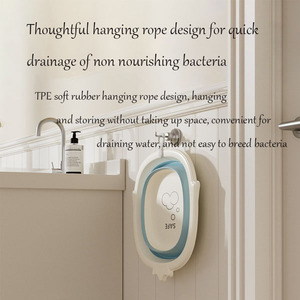 Bassin pliable portable pour enfants en TPE et plastique, spécification 27 cm, pour le lavage des pieds et des fesses - Product Image 5