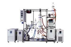 Macchina per distillazione sottovuoto Lat1st 0.5-7.0 L/H apparecchiature per distillazione molecolare in vetro
