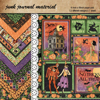 Kit de papier design de collection Halloween charmant rétro de grande taille en gros Bloc de papier Halloween Scrapbook pour la journalisation DIY