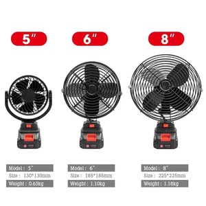 Ventilateur portable sans fil à batterie au lithium de 8 pouces pour l'extérieur, rechargeable, double usage, petit ventilateur - Product Image 2