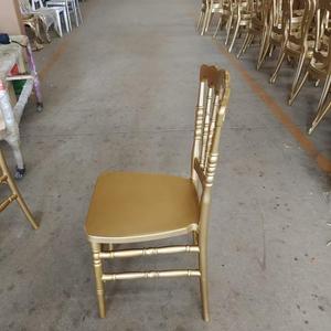 Chaise Napoléon en résine dorée, coussin moelleux, pour événements et fêtes, vente en gros Chine - Product Image 3
