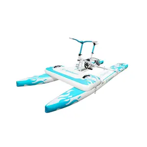 SPatium Aqua-Cycles Racing Inflatable Floating Grey Waterbike Pedal Boats Hydrocycle Bicycle Water Bike