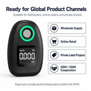 Mini éthylotest sans contact avec écran numérique clair, conception rechargeable pour la vente en gros - Product Image 2