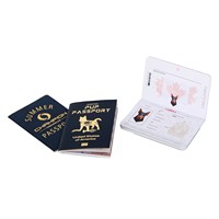 Vente flash : Passeport personnalisé en cuir imprimé couleur pour animaux de compagnie, cadeau