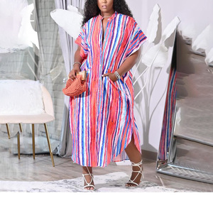 Summer Women's <strong>Clothing</strong> Beach Smocks Button Casual Vacation Coats Long Gowns Plus Size Dresses - Product Image 4