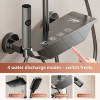 Meilleure vente en stock : Ensemble de douche thermostatique à touches piano, 4 modes, 4 sorties, jet doux, chromé – Le favori d'Europe et d'Amérique