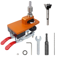 Guide de perçage de trous de charnière 35 mm pour le travail du bois avec fixation, outils de perçage pour portes et armoires