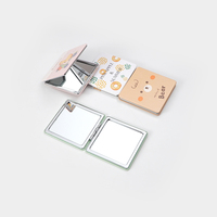 Miroir de poche pliable compact Winway, miroir de maquillage double face à motif de dessin animé pour femmes, best-seller