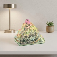Ornement de montagne en cristal électroplaqué coloré, sculpture en verre en forme de mini-cime pour la décoration de bureau à domicile et les cadeaux