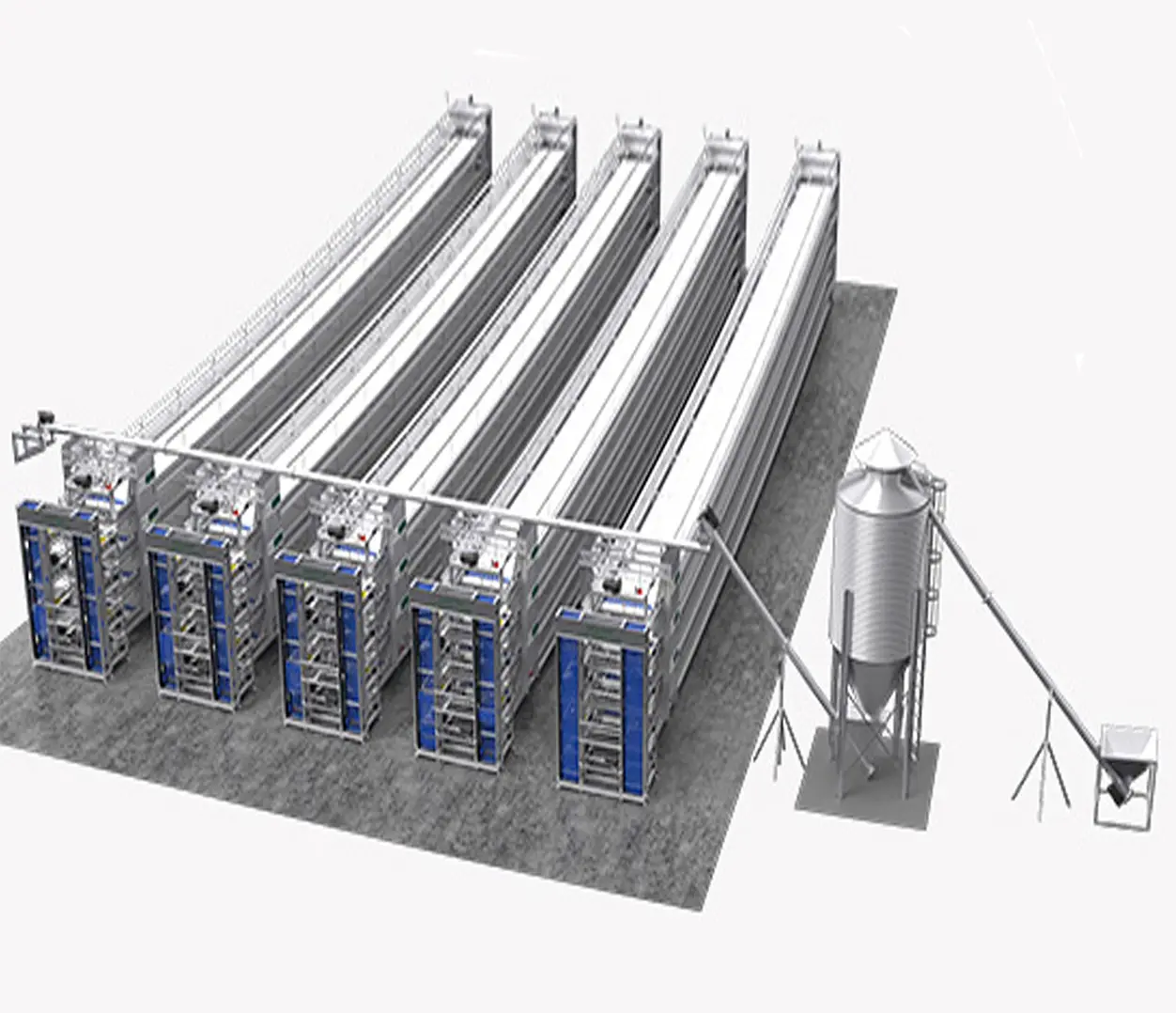 Gia cầm hai lớp trang trại thiết bị 4 tầng một loại pin tự động lớp gà trứng gà đẻ gà lồng