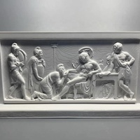 Figure sculpture plat relief œuvre plâtre sculpture ornement décoratif en trois dimensions impression plâtre cadeaux de vacances