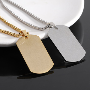 Collier militaire en acier inoxydable avec croix, pendentif gravé de 40mm pour hommes et femmes, cadeau à porter au quotidien - Product Image 3