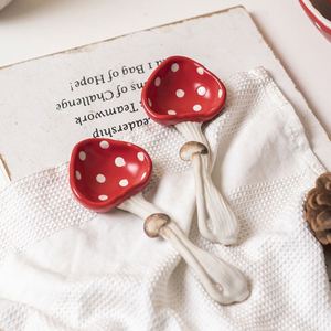 Ensemble de vaisselle en céramique motif champignon rouge de dessin animé, assiette, bol et tasse – Nouveauté très prisée - Product Image 4