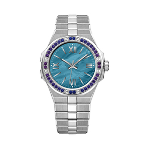 <span class=keywords><strong>Montre</strong></span> à quartz en acier inoxydable pour femmes, petite taille 29 mm, cadran à aiguilles, strass, <span class=keywords><strong>luxe</strong></span>, brillante, pour femmes - Product Image 1