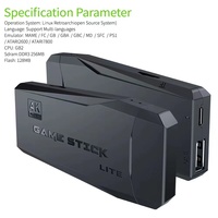 LR Hot Sale M8 4K Game Stick 64GB 2.4G Manettes sans fil compatibles PS2 Console de jeu rétro pour TV Prise en charge multijoueur