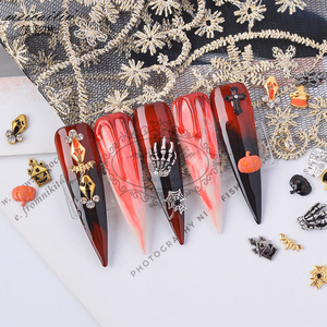 Araignée diamant crâne ongles alliage manucure Halloween Nail Art breloques Halloween fête fournitures paillettes manucure bricolage décoration - Product Image 3