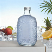 Bouteilles de boisson en verre de conception unique capacités 100ml-500ml forme de cylindre de bouchon à vis pour l'impression d'écran libre d'utilisation de diffuseur