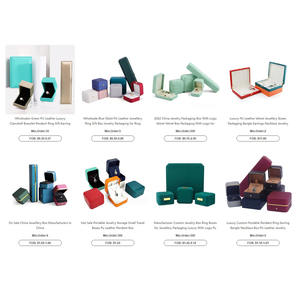 Kotak Perhiasan Kertas Mewah Kotak Hadiah Kalung Bahan Karton Kotak Perhiasan Persegi Kecil Laris Manis - Product Image 6