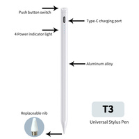 Lápiz Óptico Activo Universal Recargable para Dispositivos Inteligentes IOS, Android y Windows, 10 Horas de Uso, Certificado CE RoHS