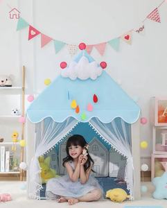 Maison de bébé confortable <span class=keywords><strong>bleu</strong></span> ciel, tente de jeu pour enfants, tente de couchage intérieure Pop up, tente <span class=keywords><strong>tipi</strong></span> pour bébé - Product Image 4