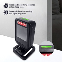 Escáner de código de barras 2D de escritorio JR T560 en stock, escaneo omnidireccional, USB con cable, Plug and Play, para tiendas minoristas