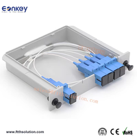 Répartiteur enfichable de fibre PLC 1x4 de prix usine, cassette LGX standard monomode SC/APC & SC/UPC