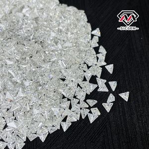 أحجار موسانيت مختبرية بيضاء بقطع مثلثي، لون D ونقاء VVS، مع تأثير اللون المتغير/اللمعان، معتمدة للمجوهرات، للأقراط والقلائد والأساور والخرز السائب - Product Image 6