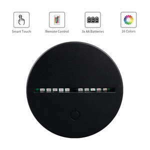 Base de <span class=keywords><strong>lampe</strong></span> tactile RGB, télécommande USB acrylique <span class=keywords><strong>led</strong></span>, <span class=keywords><strong>illusion</strong></span> d'<span class=keywords><strong>optique</strong></span>, lumière de base <span class=keywords><strong>3D</strong></span> - Product Image 4