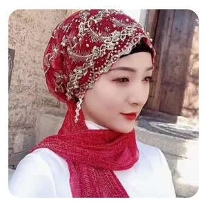 Bandane multifunzionali vestito annodato musulmano Hijab cappello turbante regalo per la vita quotidiana delle signore decorazione dei capelli